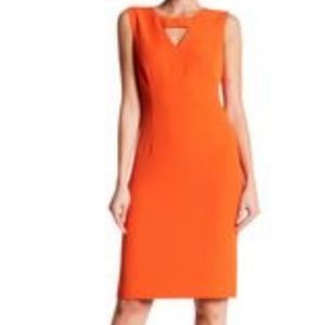 Gorgeous summer orange sleeveless dress